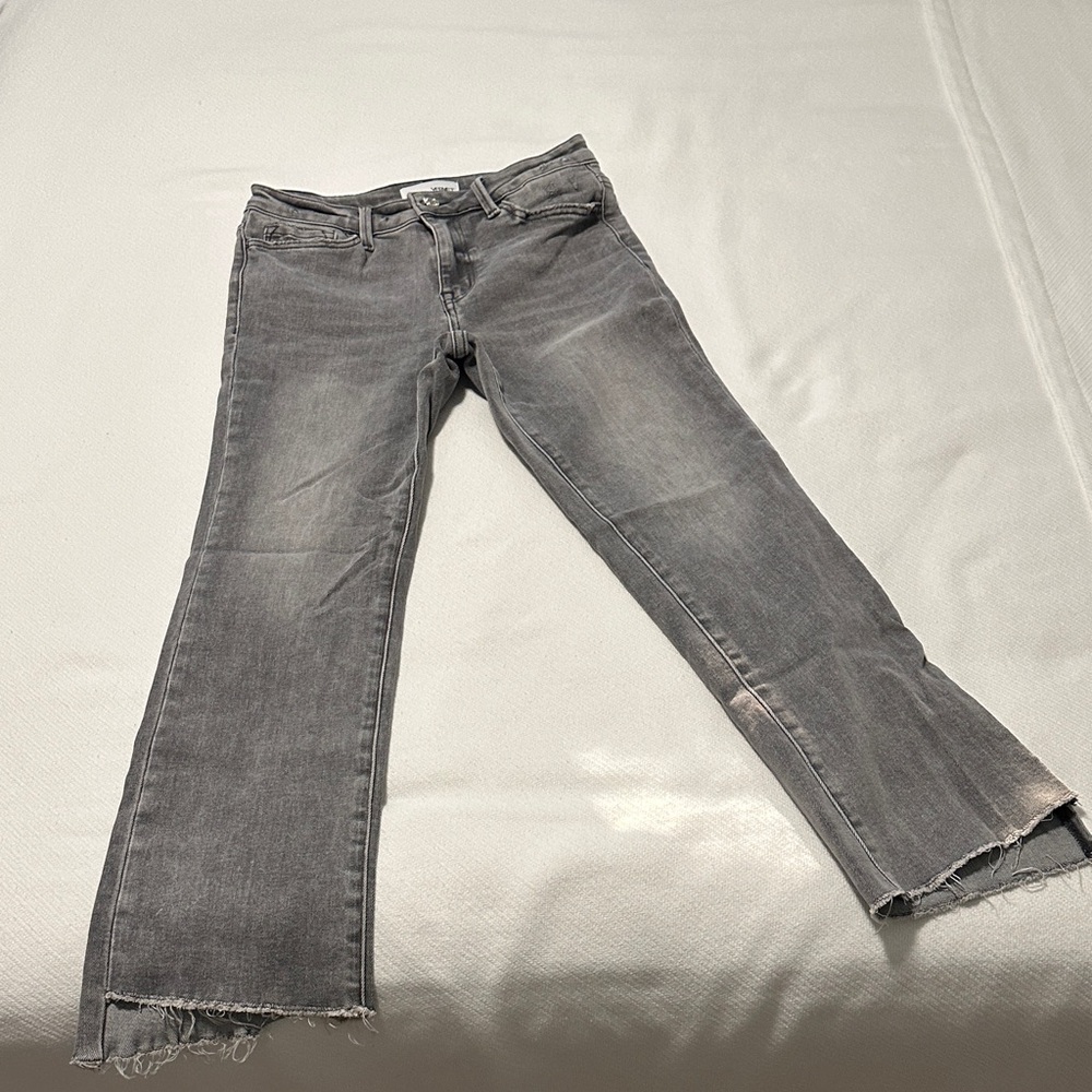 Stylish Women's Gray Wide Leg Jeans